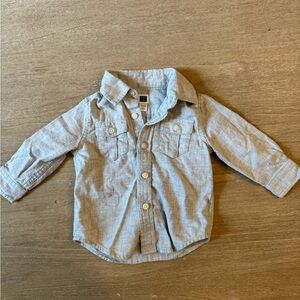 Janie and Jack Classic Gray Button-Down Shirt